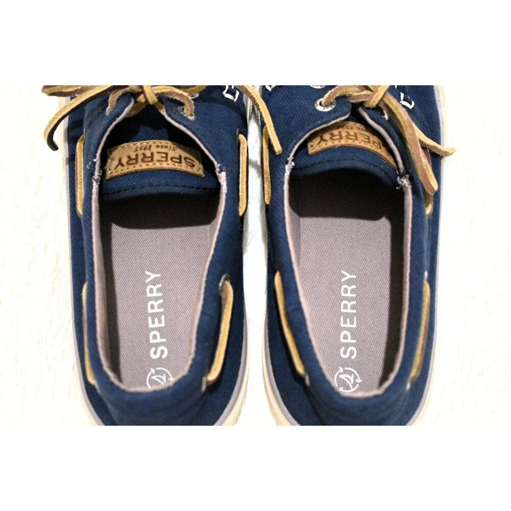 Sperry Bahama II Canvas Nautical Unisex Boat Shoe STS25537 - Men's 7.5 M